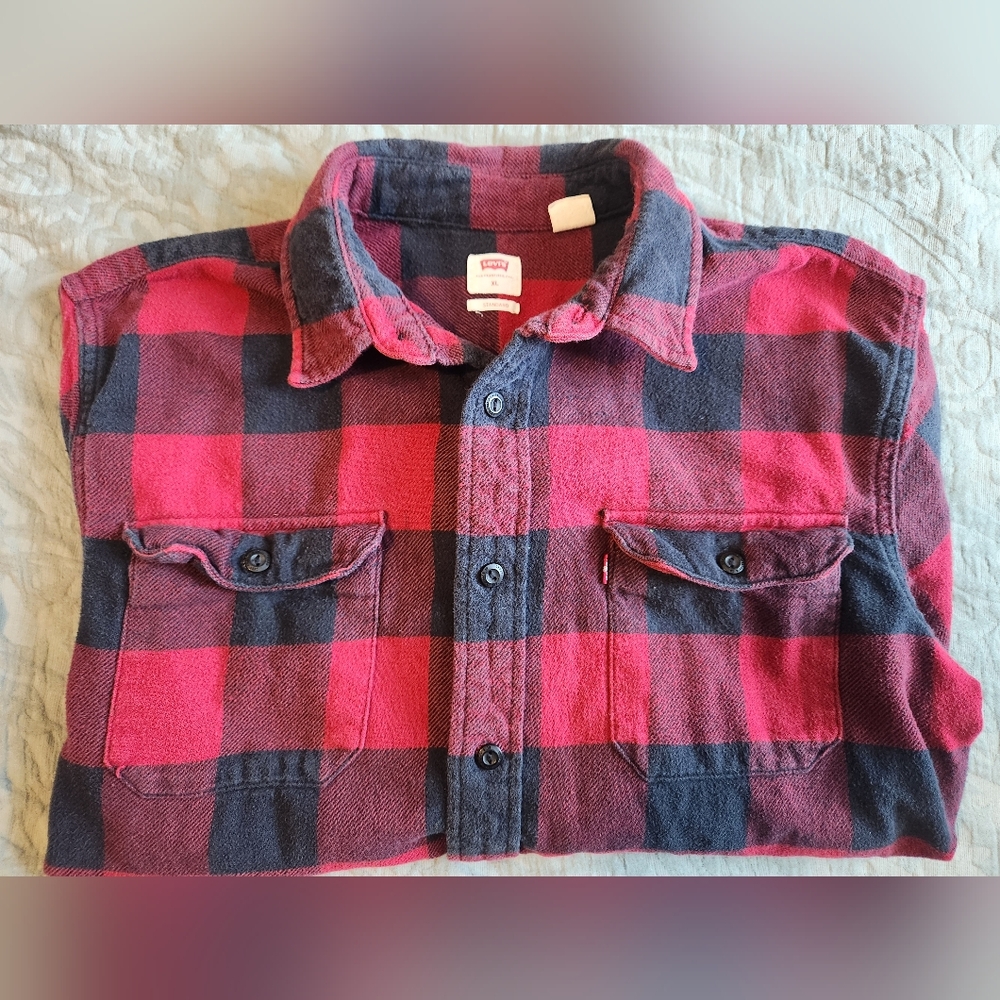 Levi's Classic Red and Black Checkered Flannel